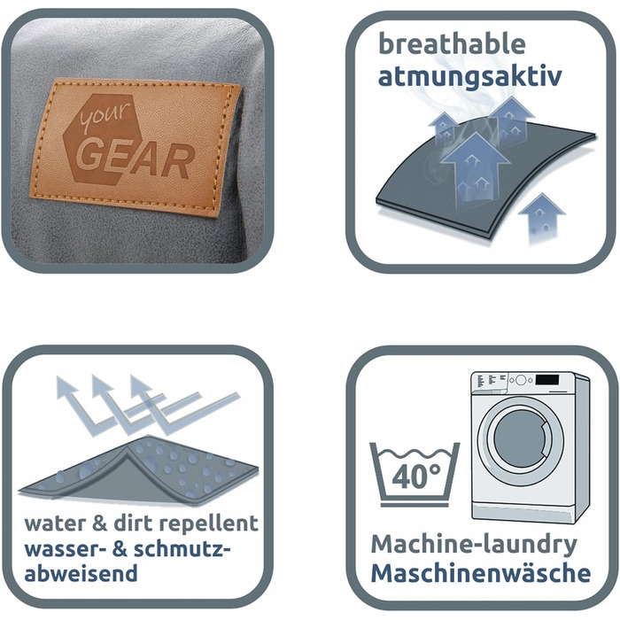 Валіза для собак Your Gear Termoli 100x70 см - захист для багажника авто, Oeko-Tex, миється - преміум захист багажника, кошик для собак, килимок для собак, туристичне ліжко для великих та малих собак