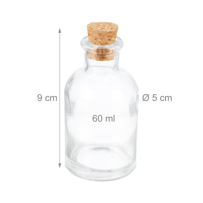 Relaxdays Decorative Glass Set with Corks