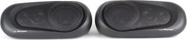 Автомобільні коаксіальні динаміки Pioneer TS-X150, 3-смугові, 60 Вт, 20 Вт RMS, 88 дБ, чорні, комплект 2 шт.