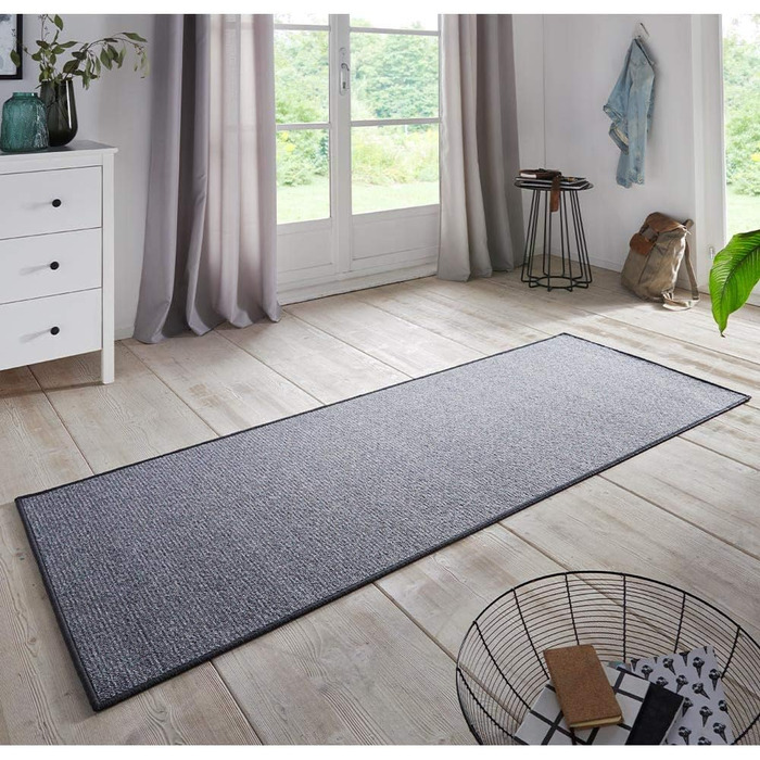 Килимок Bouclé Läufer – Антиковзаючий килимок для кухні, ванної, вітальні, прихожої – 67x200 см (Сірий)