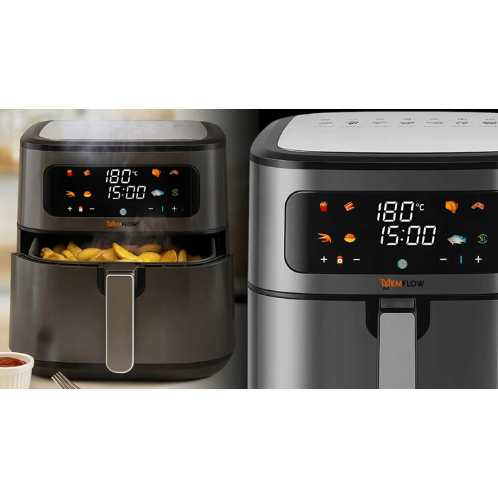 Аерофритюрниця Memflow 8 л, срібляста