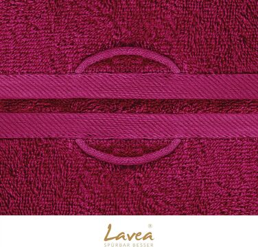 Набір банних рушників Lavea Elena (4 шт.), 100% бавовна, м'яка махрова тканина, гігроскопічні, 70x140 см (Антрацит та Бордо)