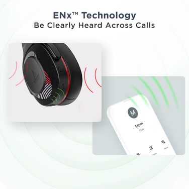 Boat Rockerz 425 Бездротові навушники Bluetooth з мікрофоном, червоні. 25 годин роботи, Bluetooth V5.2, Dual-Pairing, ENx-технологія, швидка зарядка.