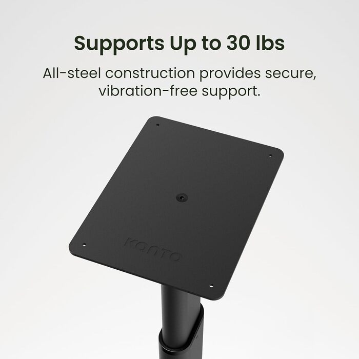 Підлогові стійки для акустики Kanto SPH - регульована висота, управління кабелями, пара, чорний