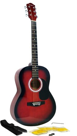 Акустична гітара Martin Smith з струнами, медіаторами та ременем - Синій (Червоний, Single)
