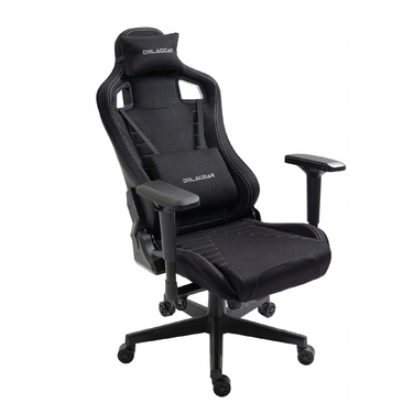 Ігрове крісло Delagear G 808, чорне, оббивка з тканини