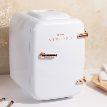 Mini-холодильник для догляду за шкірою Stylpro Mini Beauty - 4L. Ідеально для сироваток, кремів, масок та лаку для нігтів. Охолодження та нагрівання, тихий, компактний, екологічна упаковка.