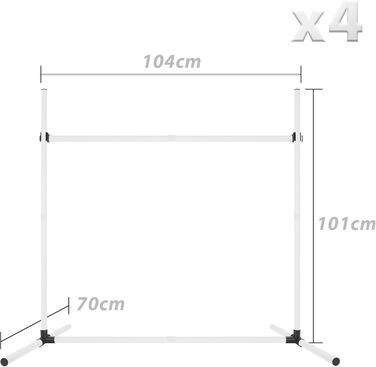 Набір для аджиліті для собак Grün 4X: набір шлагбаумів, регульована висота, 104x70x101 см