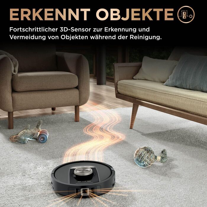 Робот-пилосос Shark PowerDetect 2-в-1 з функцією миття, NeverTouch Pro, самостійне очищення на 60 днів, 3D/LiDAR навігація, NeverStuck, керування через додаток, чорний RV2800ZEEU, 2 щітки, антимікробні подушечки, 1 капсула