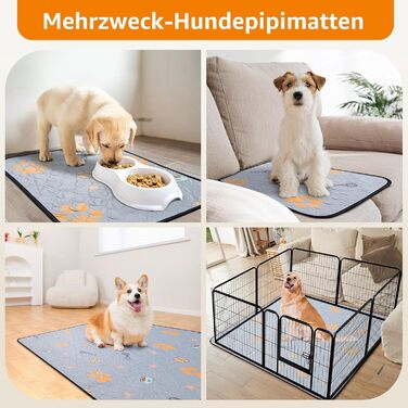 Багаторазові підгузки для цуценят, 2 шт. Супер вбираючі піпемати для собак, нековзні тренувальні пелюшки для диванів, вольєрів або автокрісел 76x81 см (2 шт.) (46x61 см (2 шт.))