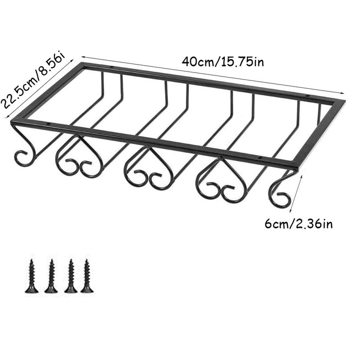 Підвісний тримач для келихів, тримач для вина, металевий, на 4 келихи, з кріпленням, для бару, шафи для вина, кухні