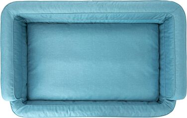 Dog bed, pet furniture, cat bed, removable cover, dog basket, dog cushion, dog lounger, sleeping places, dog sofa, XL: 96x62 cm (S: 78x47 cm, Blue)