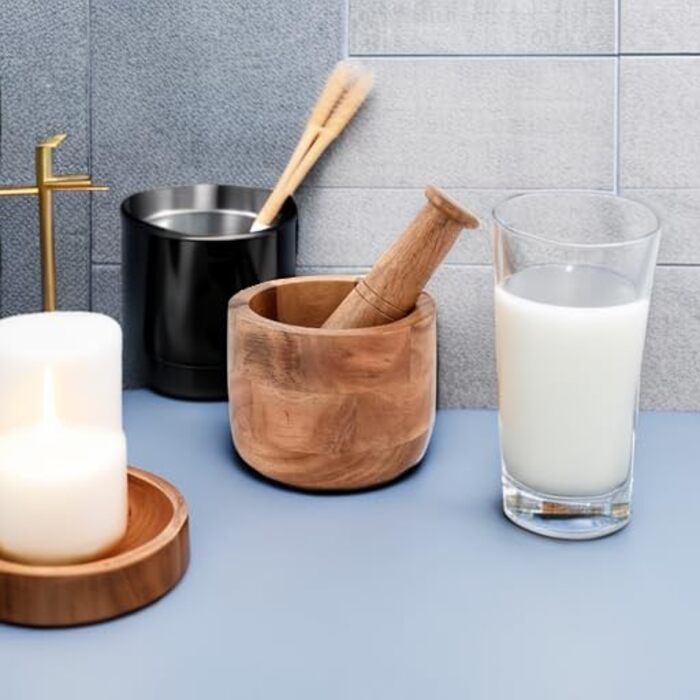 Ручний млинок для спецій та трав з акацієвого дерева Samhita - ідеальний для кухні