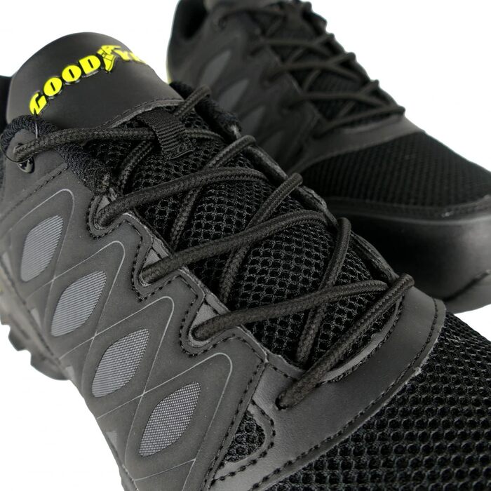 Черевики робочі Goodyear S1P/SRA/HRO для чоловіків, металозахисні, композитна підошва, розмір 42, чорно-жовті