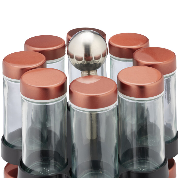 Relaxdays Rotating Spice Carousel with 16 Jars