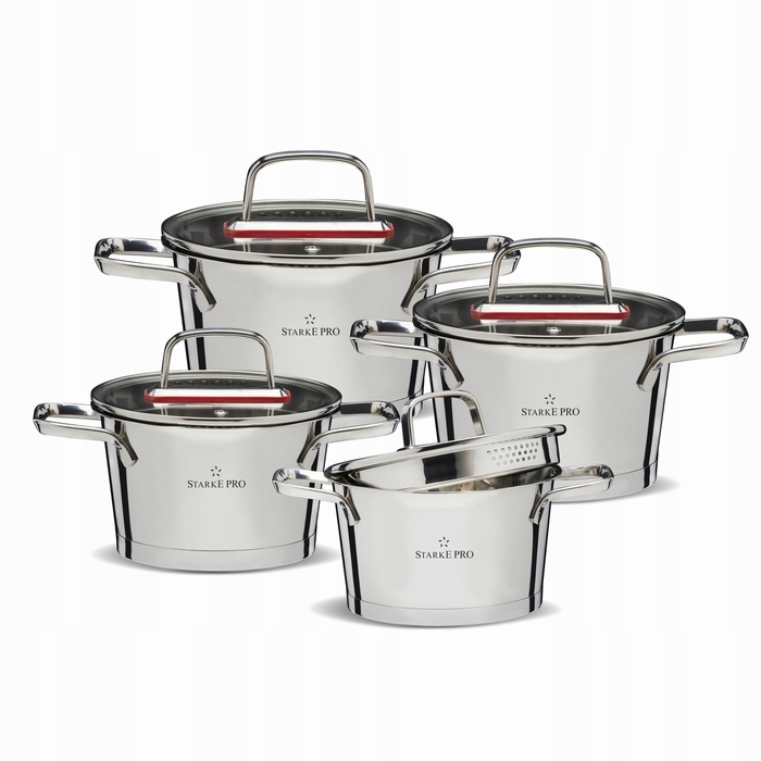 Набір каструль Starke Pro Speziale з нержавіючої сталі, 8 предметів