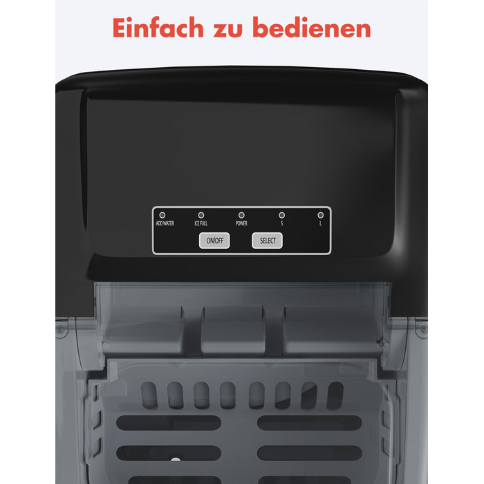 KitchenBrothers Ice Cube Machine Small - Crushed Ice Machine - Ice Cube Machine, Cubes - Ice Cube Maker - Ice Maker - Ice Cube Machines - Ice Crusher - Icecrusher