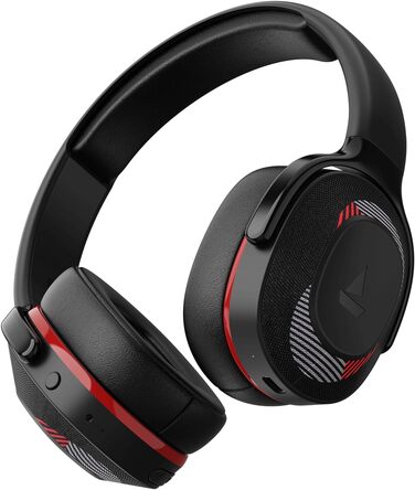 Boat Rockerz 425 Бездротові навушники Bluetooth з мікрофоном, червоні. 25 годин роботи, Bluetooth V5.2, Dual-Pairing, ENx-технологія, швидка зарядка.