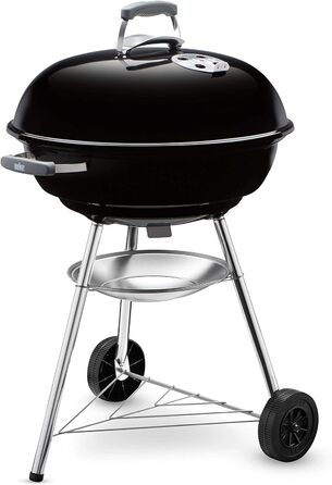 Вугільний гриль Weber Compact Kettle 47 см чорний, кришка, чохол, стартер для розпалювання, набір для барбекю