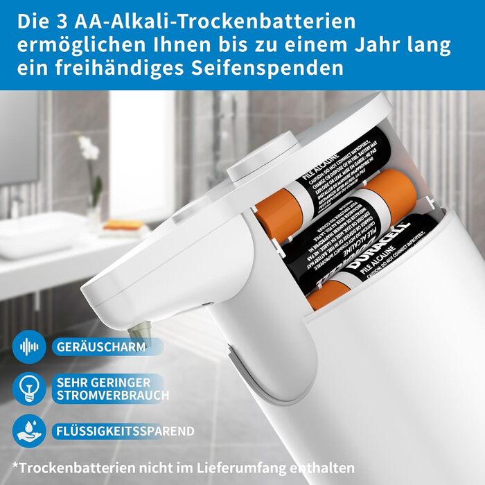 Automatic Electric Soap Dispenser - Touchless Soap Dispenser for Kitchen & Bathroom