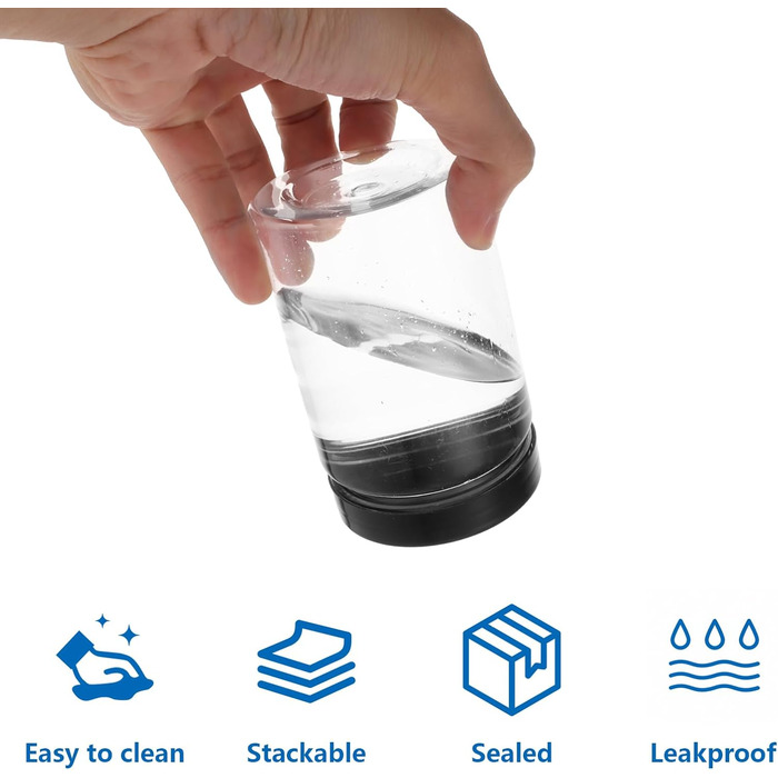 Набір контейнерів для зберігання 16 шт. по 500 мл з кришкою, прозорі пластикові банки, BPA-Free, для солодощів та продуктів харчування