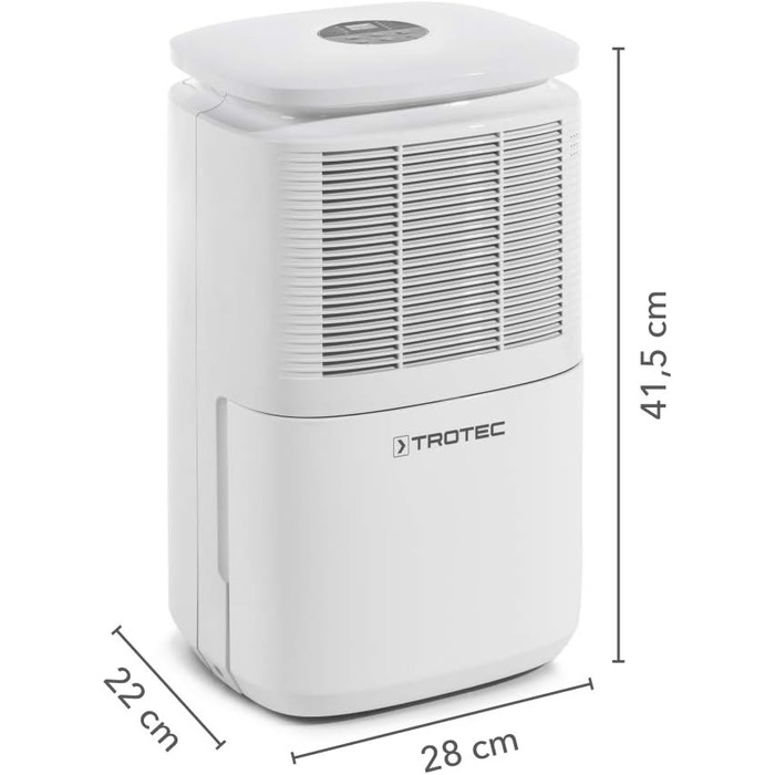 Електричний осушувач повітря Trotec TTK 30 E – продуктивність 12 л/день – площа 15 м² / 37 м³ – з автовимкненням