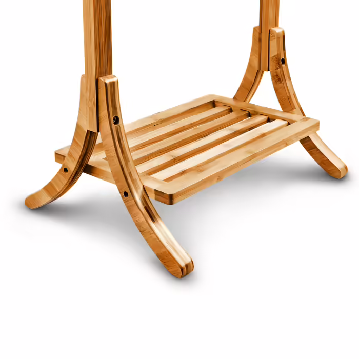 Relaxdays Bamboo Towel Rack