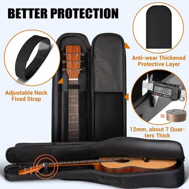 Чохол для гітари Cahaya Gig Bag: водонепроникний, з кишенями для аксесуарів, для гітар 40-41 дюймів