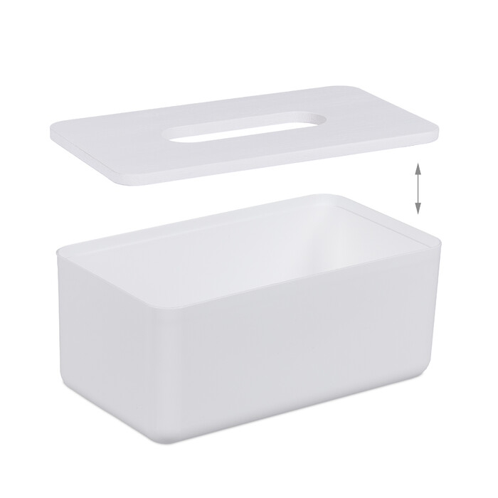 Relaxdays Cloth Box with Bamboo Lid