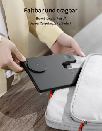 Зарядний пристрій JoyGeek 3-в-1 з MagSafe для Apple Watch, iPhone 16/15/14/13/12/Plus/Pro Max, AirPods 2/Pro 2, чорний