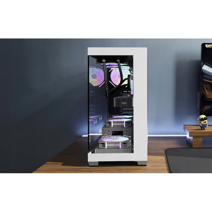 Корпус для комп'ютера Darkflash DS900 (білий) + 7 ARGB вентиляторів