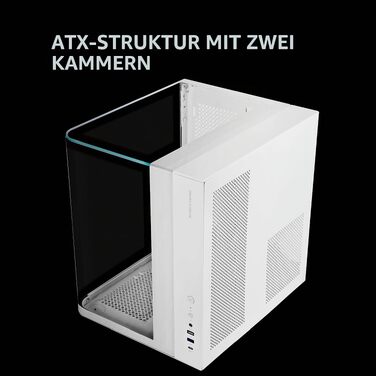 Ігровий корпус Mars Gaming MC-3TCORE MC-INFINIO LITE ATX, панорамне скло, підтримка рідкого охолодження, білий