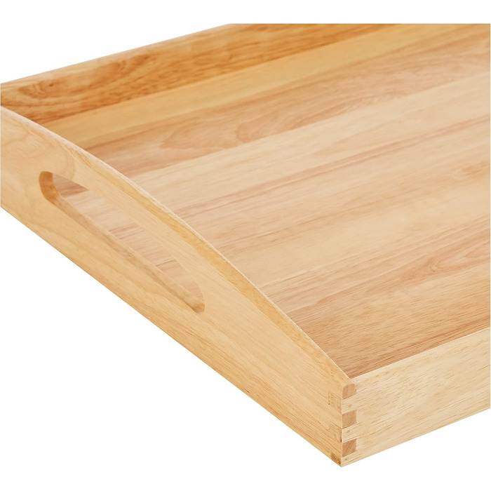 Zassenhaus Serving Tray Wood | rectangular | with carrying handles | 53×41×7cm | Tea Tray | made of sustainably grown rubberwood