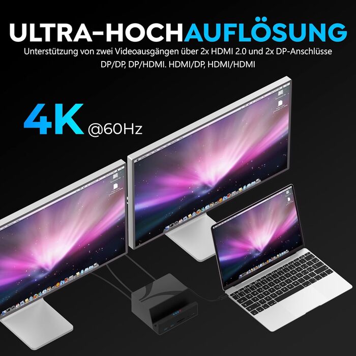 Док-станція для HDD/SSD 2.5/3.5 SATA з USB 3.0 Sabrent (EC-DFLT) - Підтримка 2.5'/3.5' SSD, DisplayLink