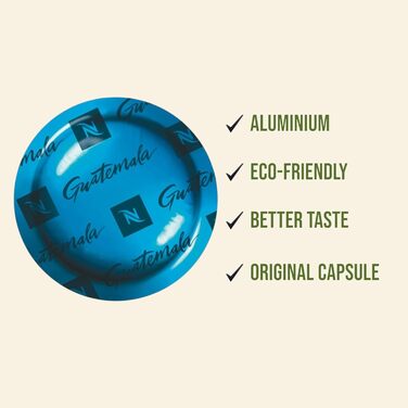 Капсули для кави Nespresso Pro Guatemala Lungo, 50 шт, суміш Arabica-Robusta, середній рівень обсмаження, Single Origin