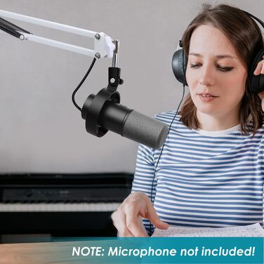 FIFINE K688 Тримач для мікрофона на пружинному кріпленні - Тримач для мікрофона з регулюванням, сумісний з FIFINE Recording XLR/USB мікрофонами, з кабелеутримувачами, для запису звуку