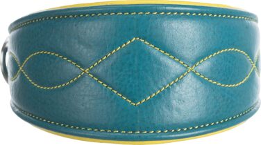 Нашийник для собак TRIXIE Active Komfort Windhunde, S-M, обхват 33-42 см, petrol/yellow, широке підкладкове під горло