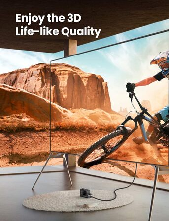 Кабель Micro HDMI - HDMI UGREEN 4K 2.0 з Ethernet, 1 м, 1080P, HDR, ARC, сумісний з Raspberry Pi