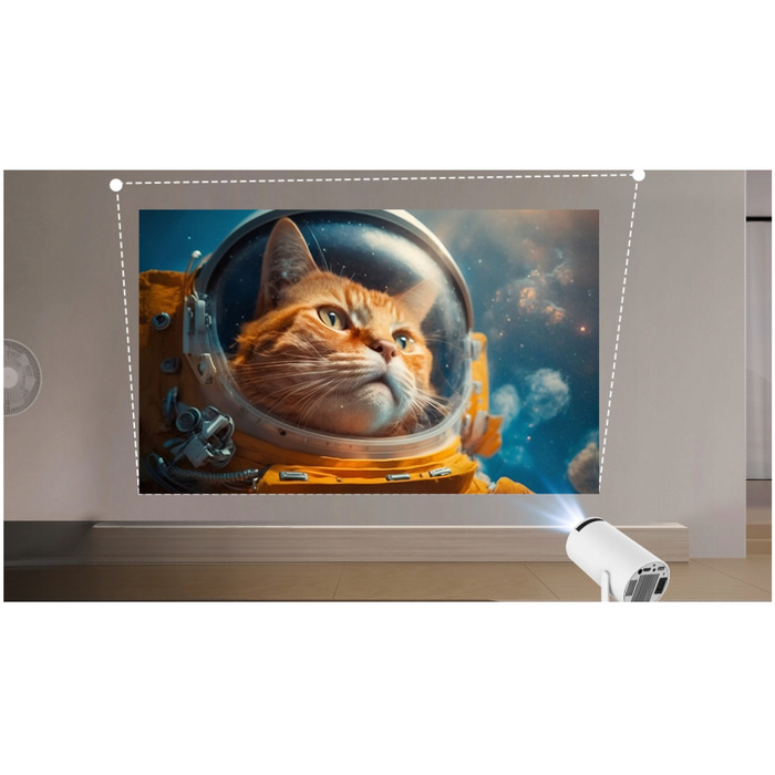 Смарт-проектор HY300 PRO 2026 Android 13, 2/16ГБ, HD + 4K, WiFi, з поворотним корпусом