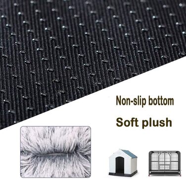 Кругле м'яке ліжко для собак та котів Haoye, плюшеве, зручне, миється, Ø 50 см, бордовий