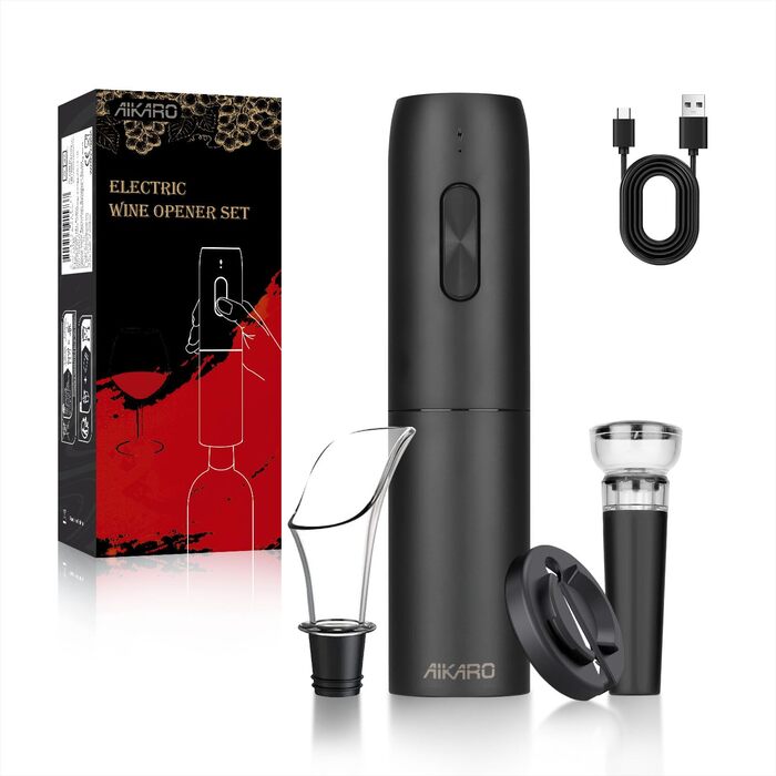 Електричний відкривачка вин AikarO - автоматичний, акумуляторний (набір A)
