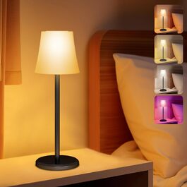 Настільна LED лампа бездротова акумуляторна з димером та RGB підсвіткою, сенсорне управління, водонепроникна IP54 для дому, офісу, ресторану
