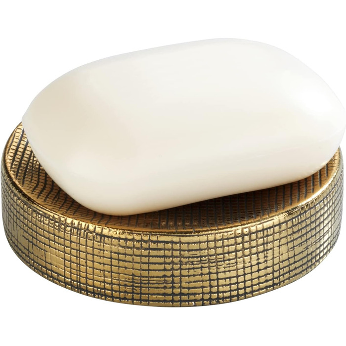 Підставка для мила WENKO Rivara, керамічна, золота, Ø 10 x 2,5 см