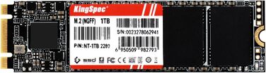 KingSpec 1TB M.2 SSD 2280: Внутрішній SSD-накопичувач SATA III 6Gb/s для ПК та ноутбука (швидкість читання/запису до 580/520 МБ/с)