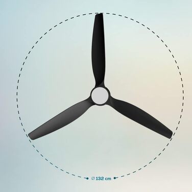 Стельовий вентилятор Cecotec EnergySilence Aero 5275 DarkWood з LED підсвіткою та пультом, 40W, 52 дюйми, DC мотор, зимовий/літній режим