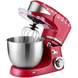 Кухонна машина Kalorik TKG M 3014, 5 л, 1000 Вт, червона, з нержавіючої сталі, 6 швидкостей, насадки для замішування та збивання