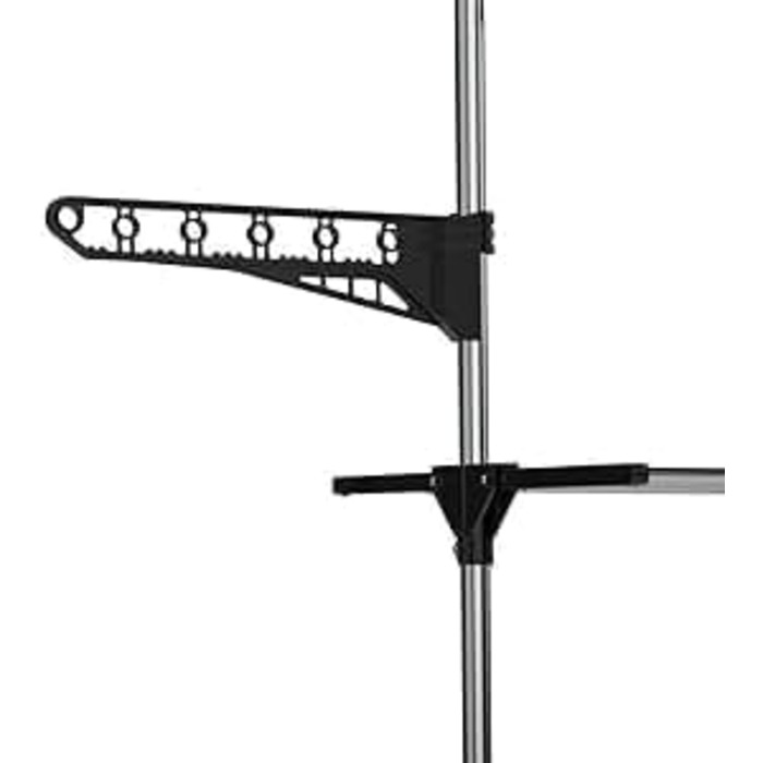 Сушарка для білизни Hyfive для дому - 4 яруси, складана, економна, з полицею для взуття, нержавіюча сталь, легке зберігання - чорна