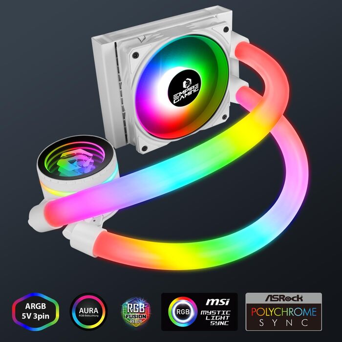 Система водяного охолодження EMPIRE GAMING Guardian G-V20 AIO для ПК – 240 мм, RGB, для Intel та AMD