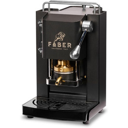 Кавова машина FABER Pro Mini Deluxe для ESE-подушечок 44 мм, хром, латунний прес, чорна матова