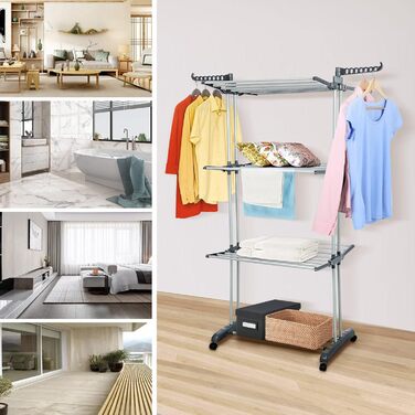 Кімнатна сушарка для білизни Turm 6 крил, сіра, стандарт